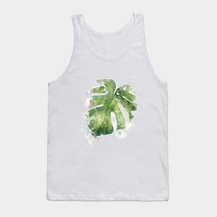 Monstera Leaf 5- Abstract Tropical Art Tank Top
